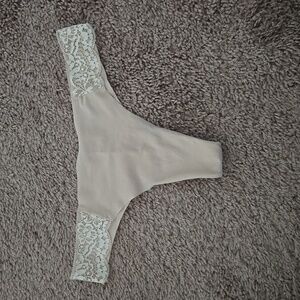 Victoria's Secret Seamless Nude Lace Thong Panties